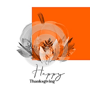 Happy Thanksgiving card design illustration