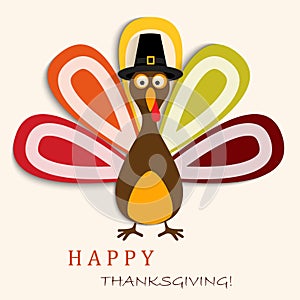 Happy Thanksgiving Card with Happy Thanksgiving Turkey