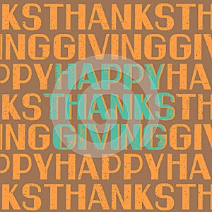 Happy Thanksgiving card with lettering decoration