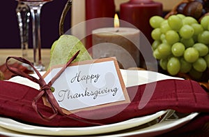 Happy Thanksgiving classic table setting.