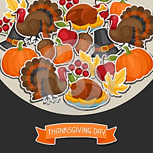 Happy Thanksgiving Day background design with