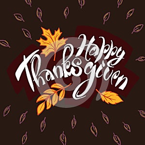 Happy thanksgiving day concept background, hand drawn style