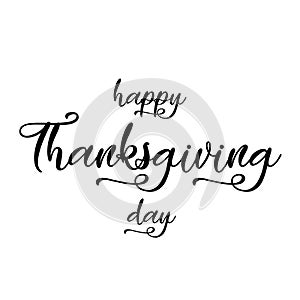 Happy Thanksgiving day lettering. vector