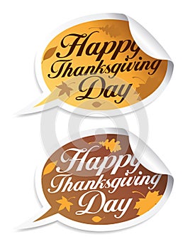 Happy Thanksgiving Day stickers.