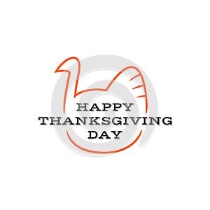 Happy thanksgiving day title logo with text