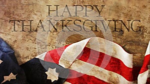 Happy Thanksgiving Day. Usa Flag