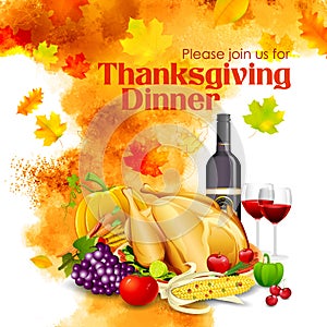 Happy Thanksgiving dinner celebration