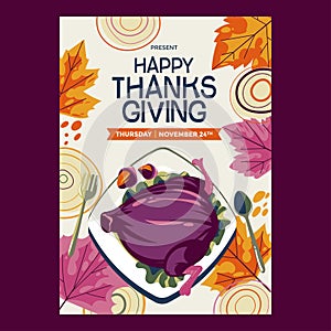 Happy Thanksgiving Flyer or Poster Concept