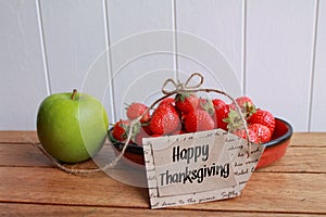 Happy Thanksgiving fruit