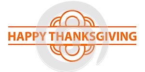 Happy thanksgiving logo, simple style