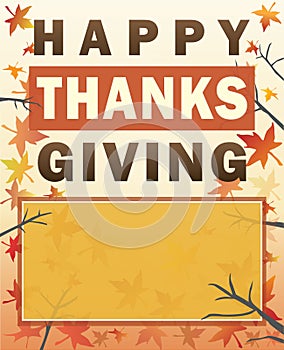 Happy Thanksgiving Poster with personalized message photo