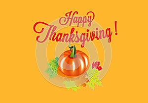 Happy Thanksgiving Pumpkin background vector card