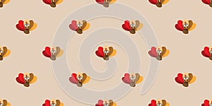 Happy Thanksgiving Seamless Background Design with Minimalist Turkeys Pattern for Greeting Cards, Invitation, Placards, Posters