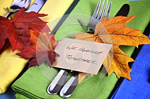 Happy Thanksgiving table place setting
