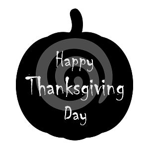 Happy Thanskgiving Day, Halloween icon vector. Pumpkin flat silhouette on a white background