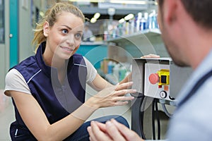 happy training female apprentice