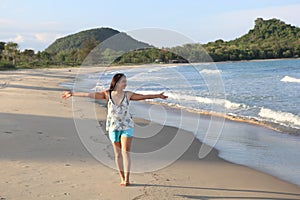 Summer day lifestyle woman relax