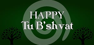 Happy Tu B\'shvat Stylish Text illustration Design