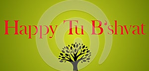 Happy Tu B\'shvat Stylish Text illustration Design