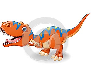 Happy tyrannosaurus cartoon