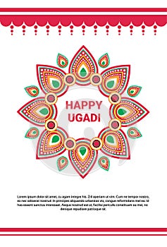Happy Ugadi Gudi Padwa Hindu New Year Greeting Card Holiday