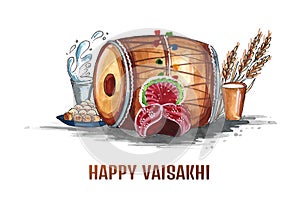 Happy vaisakhi or baisakhi festival card background