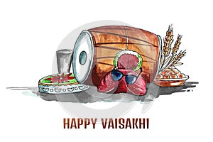 Happy vaisakhi or baisakhi festival card background