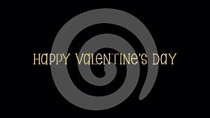 Happy Valentine cinematic trailer title golden text