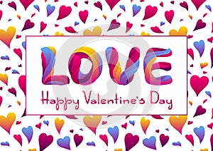 Happy Valentine Day greeting card.