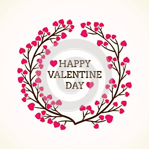 Happy valentine day greeting design