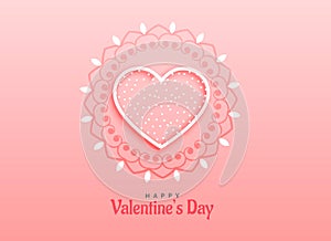 Happy valentine`s day bacnner design with decorative heart shape