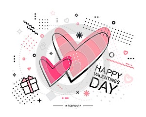 Happy Valentine`s Day card or background