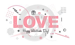 Happy Valentine`s Day card or background