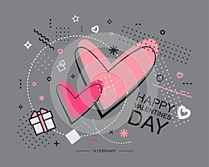 Happy Valentine`s Day card or background