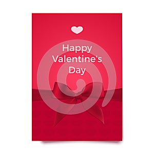 Happy Valentine`s day card, poster, broshure or flyer template.