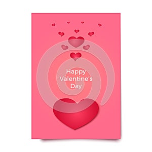 Happy Valentine`s day card, poster, broshure or flyer template.