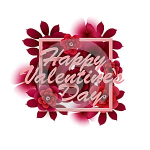 Happy Valentine`s Day Card. Vector illustration