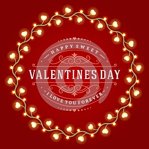 Happy Valentine's Day Glowing Decoration Light