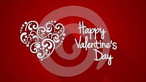 Happy valentine's day greeting animation 4k (4096x2304)