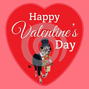 Happy Valentine`s Day greeting card