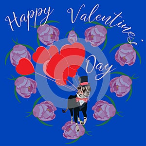 Happy Valentine`s Day greeting card