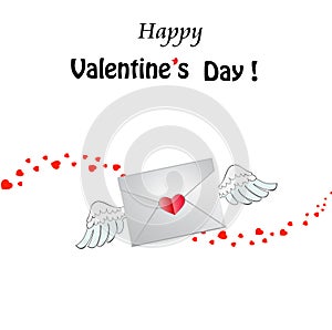 Happy Valentine`s Day greeting card.