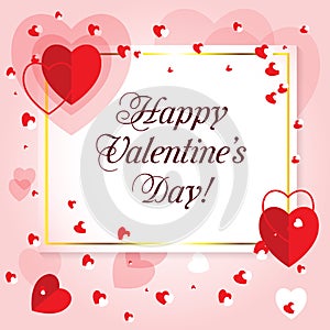 Happy Valentine`s Day Greeting card.