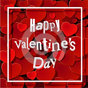 Happy valentine`s day greeting card