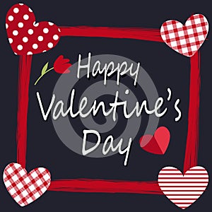 Happy Valentine`s day greeting card design