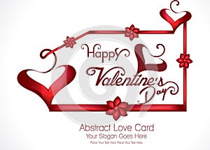 Happy valentine's day greeting card vector illustration