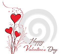 HAPPY VALENTINE'S DAY hand lettering - handmade calligraphy, vector illustration isolated on white background.