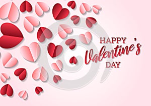 Happy valentine`s day heart frame background