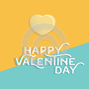 Happy valentine`s day heart , greeting happy valentine day holid