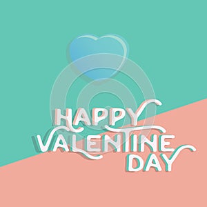 Happy valentine`s day heart , greeting happy valentine day holid